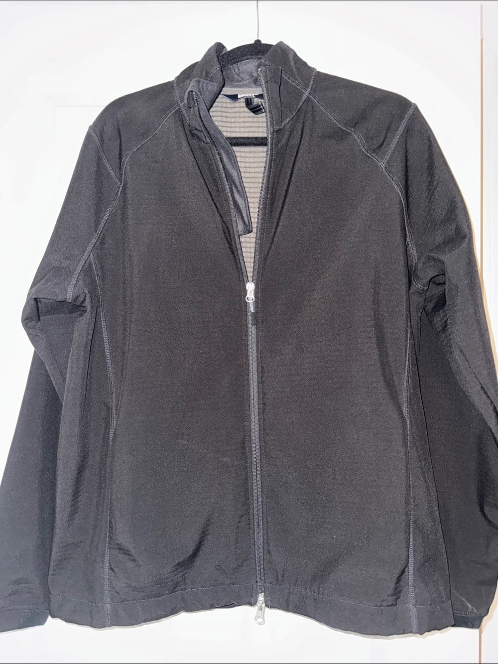 Lands' End Men's Black Lightweight Zip Shirt Jacket